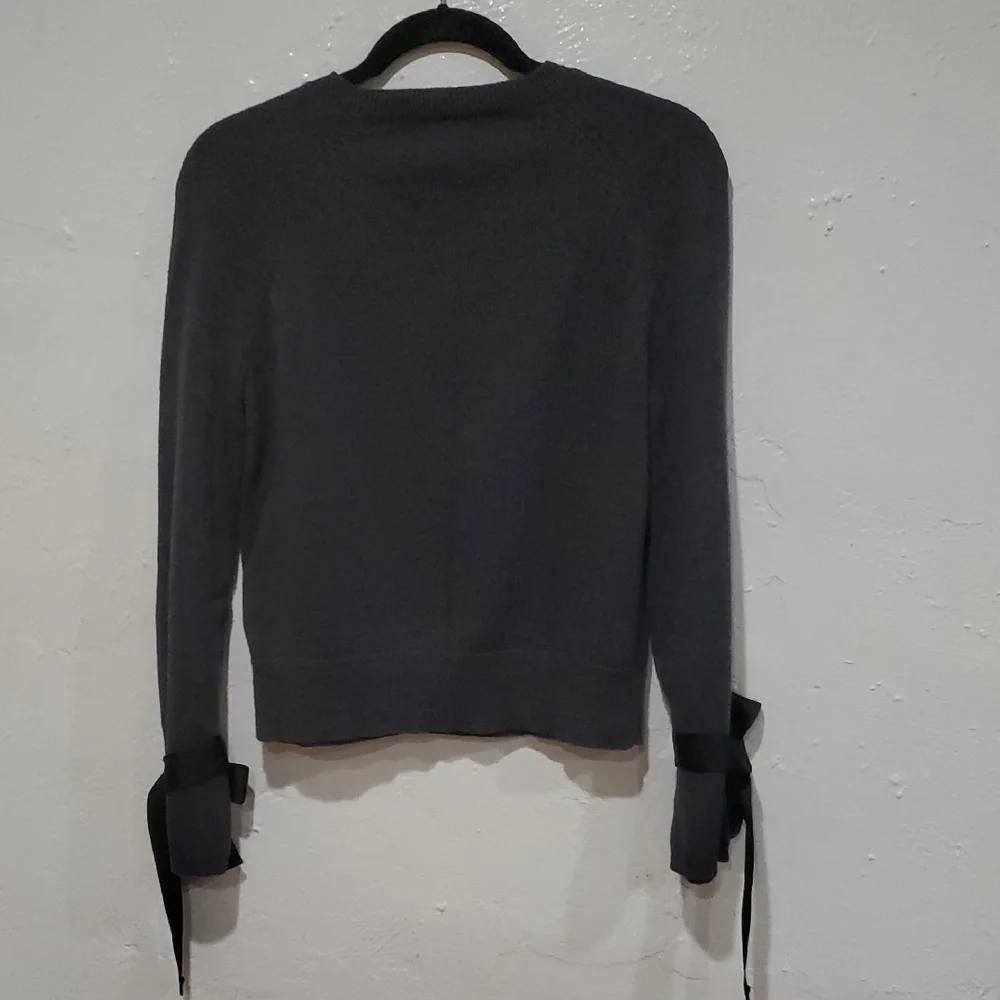 J. Crew Gray Sweater with Bow Details
